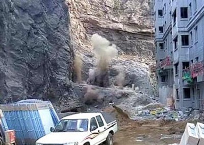 承德建筑工地二氧化碳爆破裂石頭